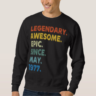 Moletom Legendário Epic Admirável Desde Maio De 1977 Birth