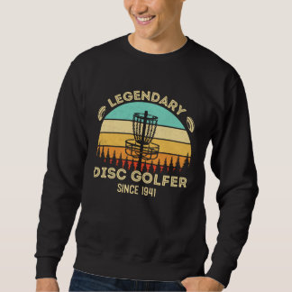 Moletom Legendary Disc Golfer Since 1942 Vintage Sunset Di