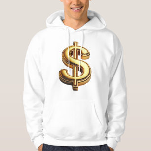 Moletom Lei de Atração do Sinal de Dólar Dourado T-Shirt