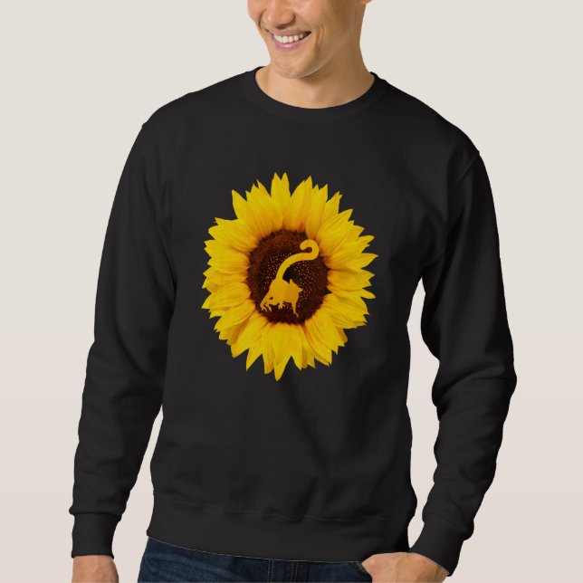 Moletom Lemur Para Homens Primate Animal Sunflower (Frente)