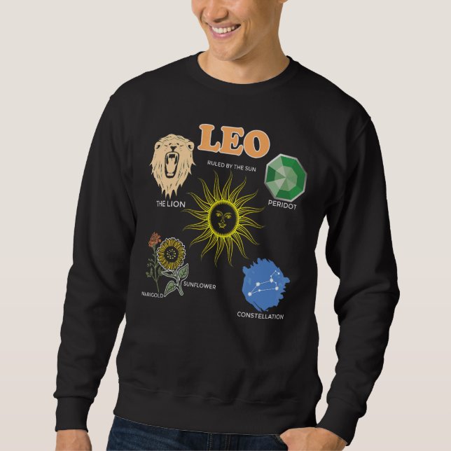 Moletom Leo Zodiac - Sinal Fatos Elementos Horóscopo Astro (Frente)