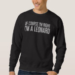 Moletom Leonard Funny Surname Family Tree Birthday<br><div class="desc">Leonard Funny Surname Family Tree Birthday Reunion Ideia</div>