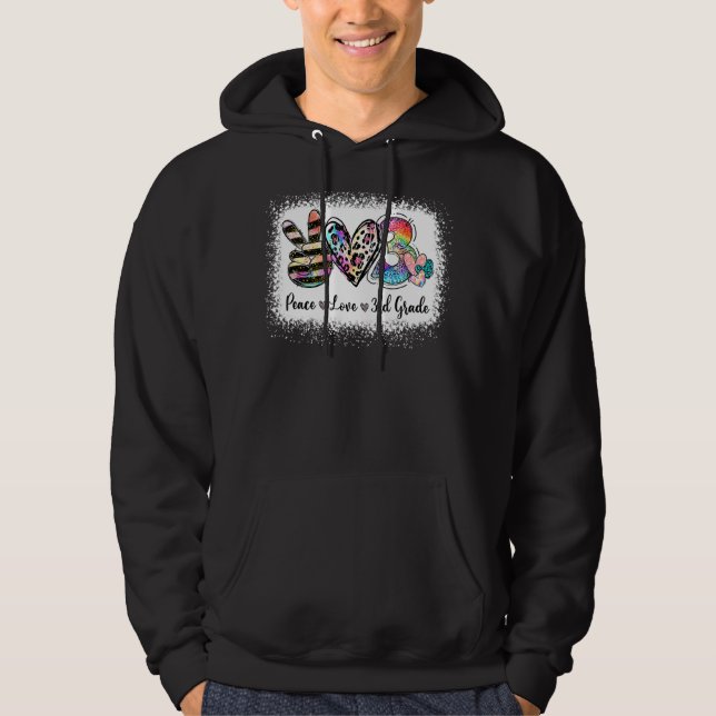 Moletom Leopard 3º ano, Tie Dye Peace Love Thir (Frente)