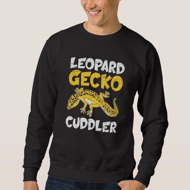 Moletom Leopard Gecko Cuddler Reptile  Cuddling Hug (Frente)
