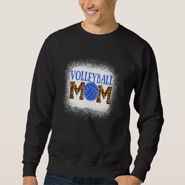 Moletom Lepard Voleibol Mãe Bola Azul Engraçada Para Volle (Frente)