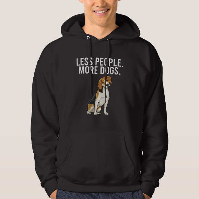 Moletom Less People More Dogs Beagle  Introvert (Frente)