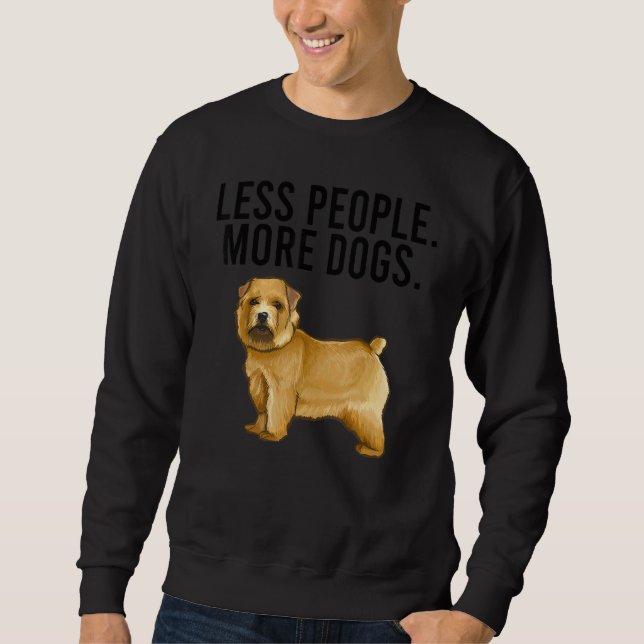 Moletom Less People More Dogs Norwich Terrier Introvert (Frente)