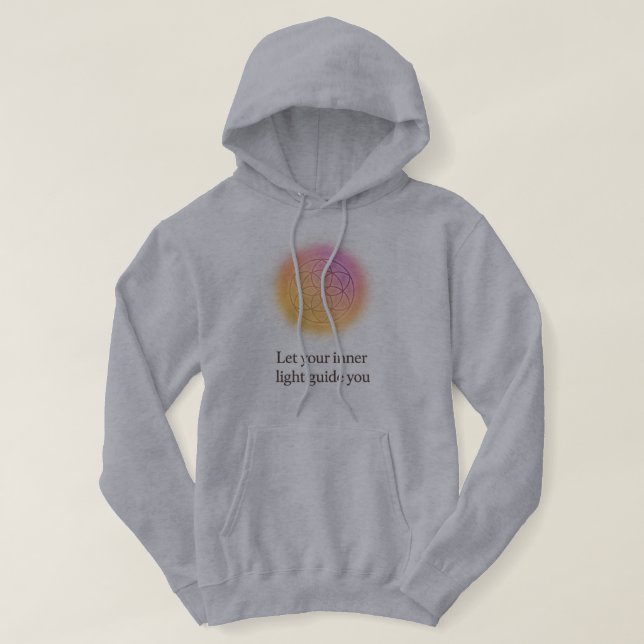 Moletom Let Your Inner Light Guide You Spiritual Hoodie (Frente do Design)
