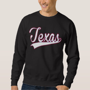 Moletom Letra Cor Branca do Estilo Retroativo - Texas Stat