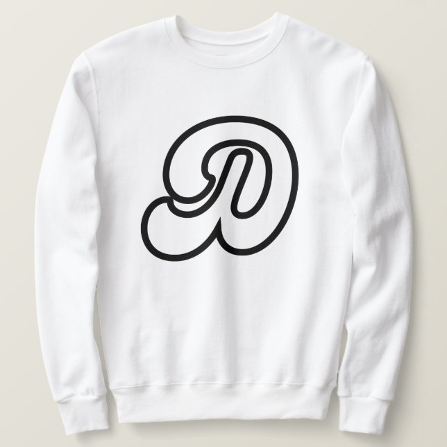 Moletom Letra D - Design de identidade personalizada (Frente do Design)