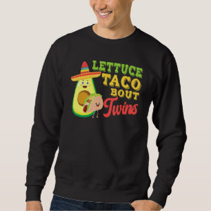 Moletom Letra de Anúncio do Bebê Taco Sobre Gêmeos 2
