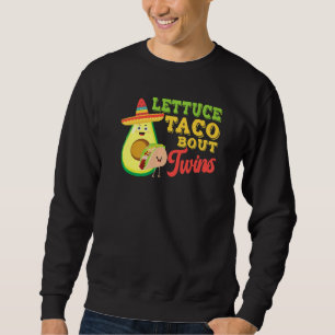 Moletom Letra de Anúncio do Bebê Taco Sobre Gêmeos 4