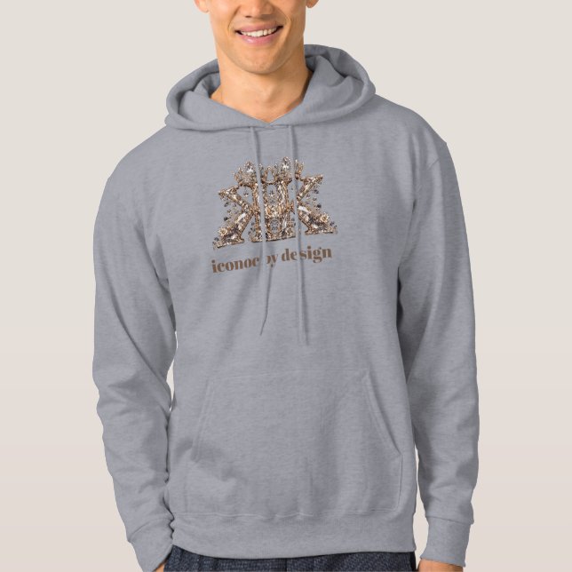 Moletom Letra K Bege Cristal Design Luxo (Frente)