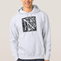 Letra N Monograma Medieval Art Nouveau