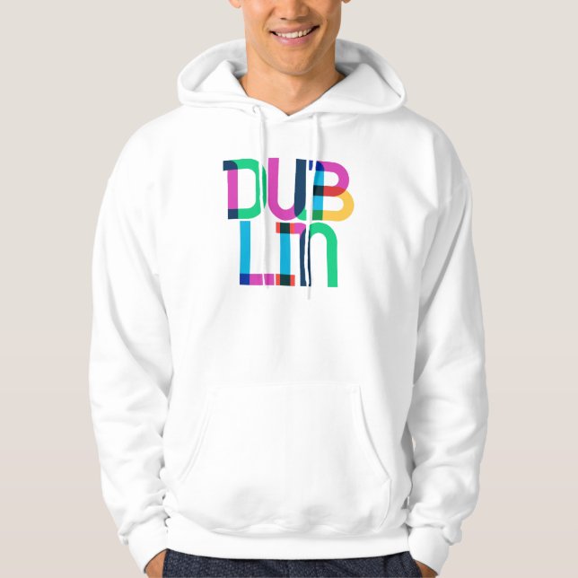 Moletom Letras Pop Art Dublim Irlanda (Frente)