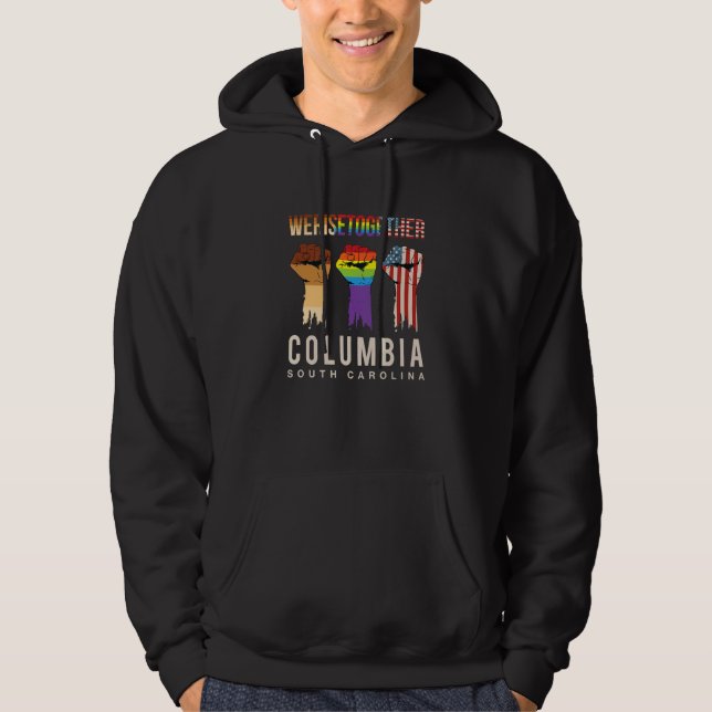 Moletom Levantamo-Nos Juntos Lgbt Columbia Pride South Car (Frente)