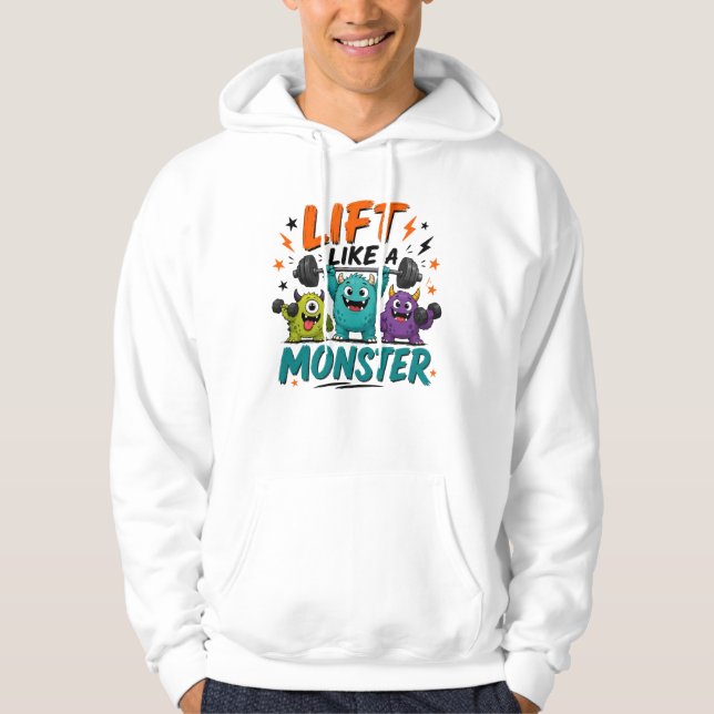 Moletom Levante Como um Monstro Funny Halloween Levantamen (Frente)