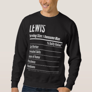 Moletom Lewis Nutricional Servindo Calorias de Tamanho