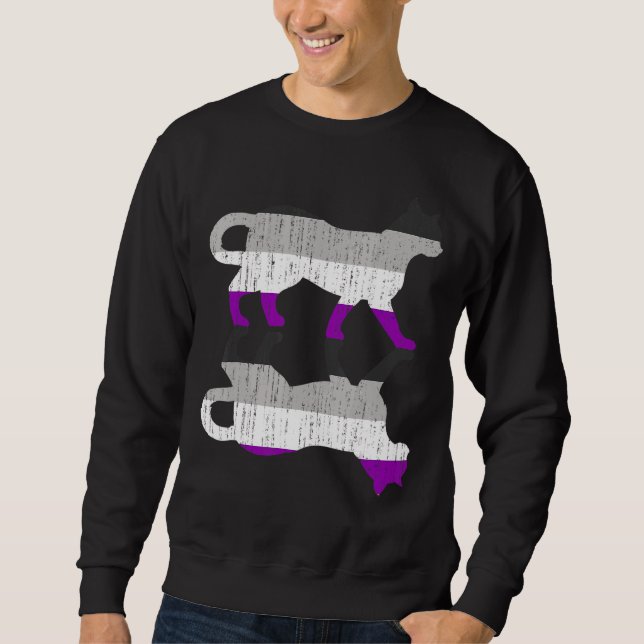 Moletom Lgbt Ace Pride Asexualidade Bandeira Pet Animal Ca (Frente)
