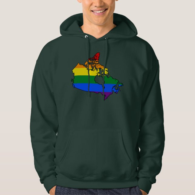 Moletom LGBT Canadian pride map Sweatshirt (Frente)