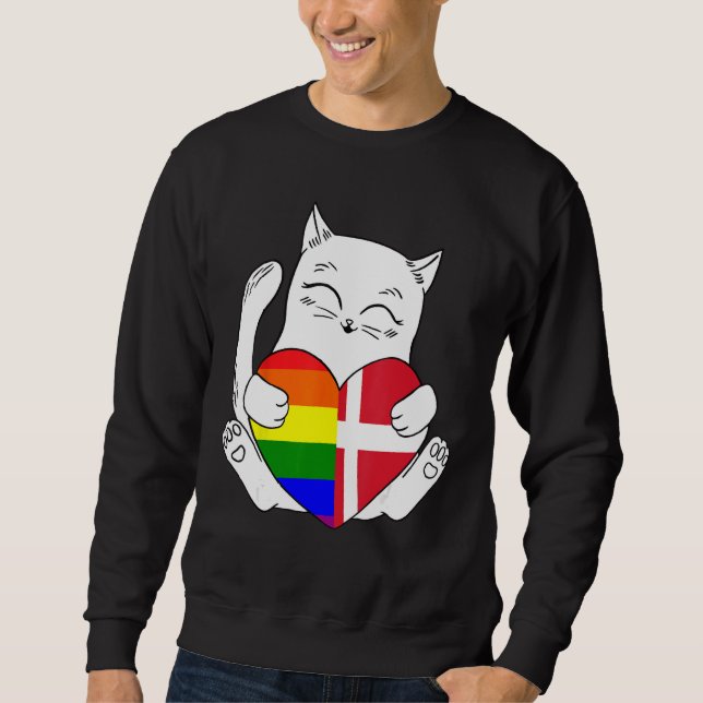 Moletom LGBT Denmark Cat Ally Animal  Pride Supporter (Frente)
