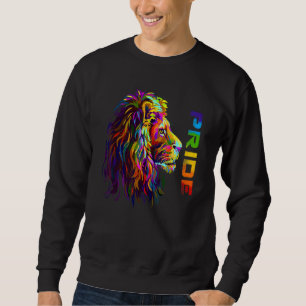 Moletom Lgbt Lion Pride Gay de Sinalizador de Cor Arco-Íri