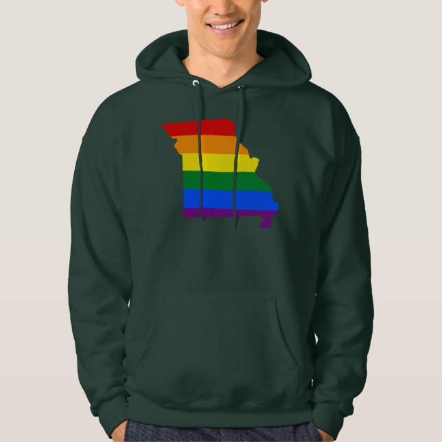Moletom LGBT Missouri, mapa de bandeira dos EUA Sweatshirt (Frente)