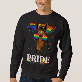Moletom Lgbt Orgulho gay Horse Lgbtq Sinalizador Arco-Íris