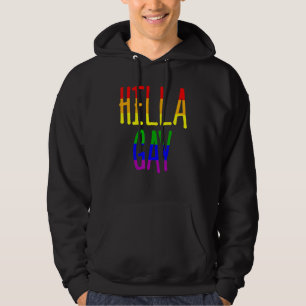 Moletom Lgbt Pride Hella Gay Rainbow Flag Support Human Ri