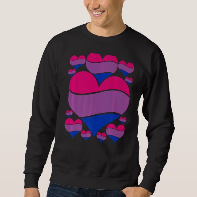 Moletom Lgbt Pride Month Queer Bisexuality Flag Heart Prou (Frente)
