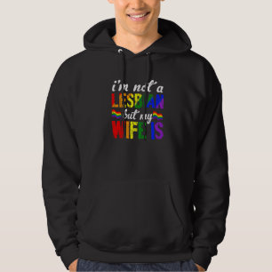 Moletom Lgbt Rainbow Cute Não sou Lésbica, mas minha espos