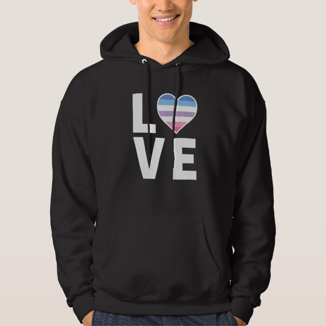 Moletom Lgbtq Bigender Flag Heart Lgbtqia+ Love Bigender (Frente)