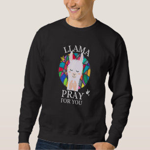 Moletom Lhama Reze Por Você Mãos em Oração Alpaca Vidro Ma