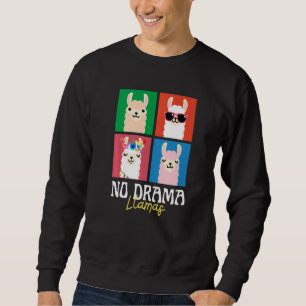 Moletom Lhamas Sem Drama Quadrados Animal Vintage 70s