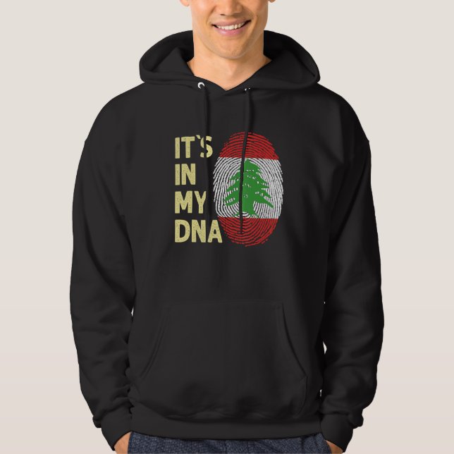 Moletom Líbano: Minha Equipe De Bandeiras Do Dna Libanesa  (Frente)