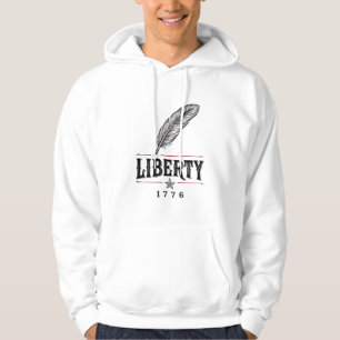Moletom Liberdade 1776 Desenho Vetorial de Pena Patriótica