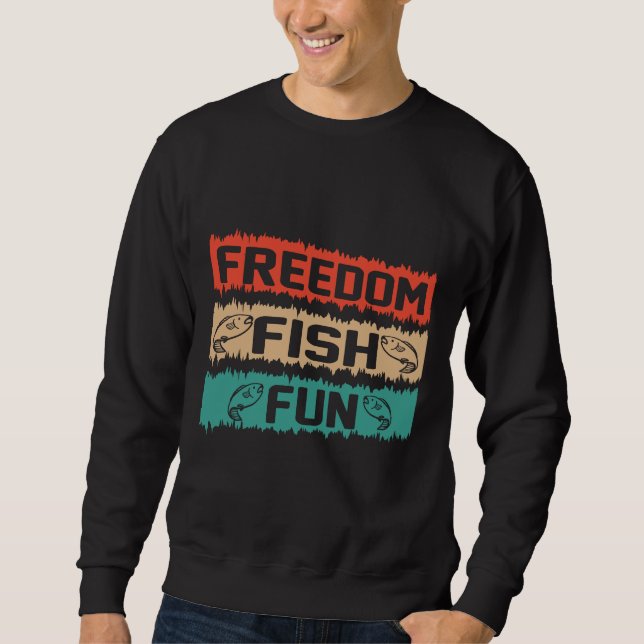 Moletom Liberdade Peixe Diversão Design Rústico (Frente)
