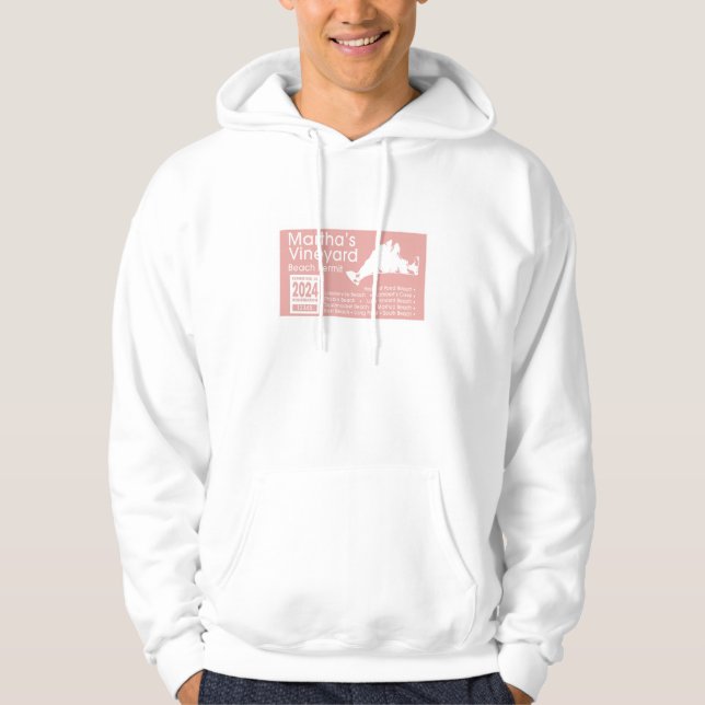 Moletom Licença de praia de Marthas Vineyard 2024 (Frente)