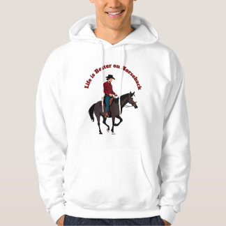 Moletom Life is Better on Horseback - Cowboy Illustratie