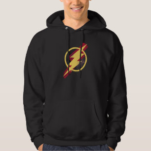 Moletom Liga da Justiça Símbolo Flash Pincel e Meio-Ton