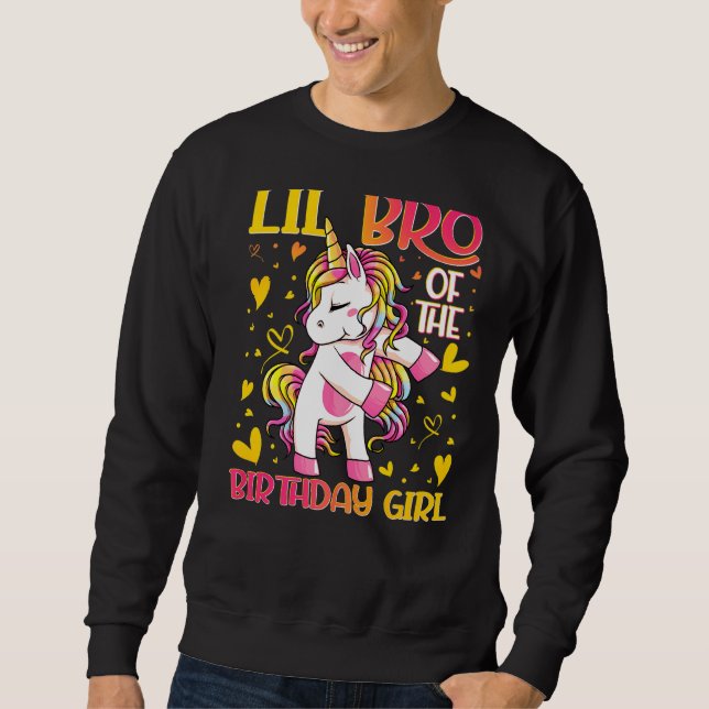 Moletom Lil Bro da Rapariga de Aniversário Flossing Unicor (Frente)