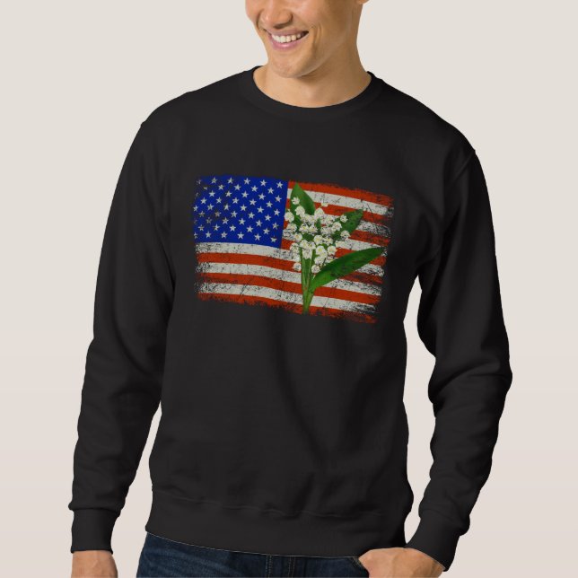 Moletom Lily Of The Valley American Flag USA (Frente)