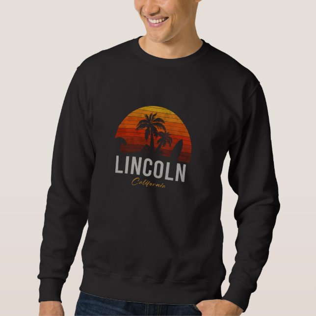 Moletom Lincoln California Retro Surfer Vintage Beach (Frente)