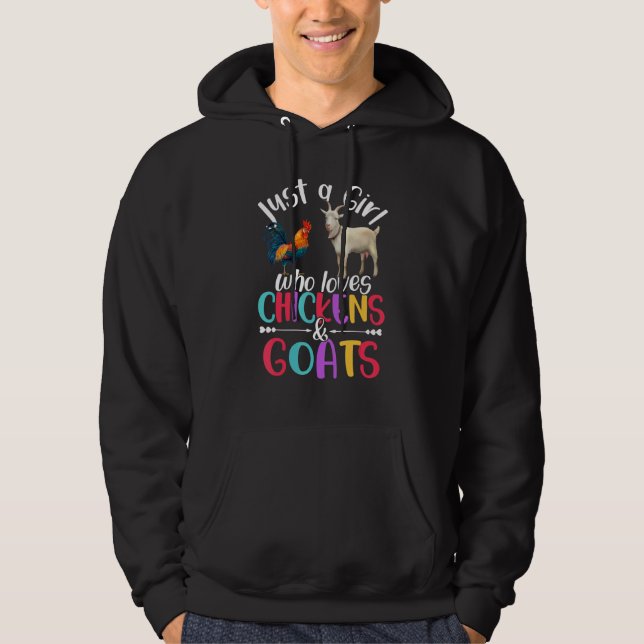 Moletom Linda Só Uma Menina Que Ama Galinhas Cabras Fazend (Frente)
