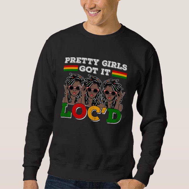 Moletom Lindas Garotas Têm Cabelo Afro Melanina Locd D (Frente)