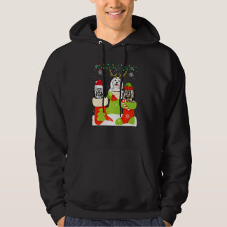 Moletom Lindo Christmas Maltês em Meia Natal Rena Papai No