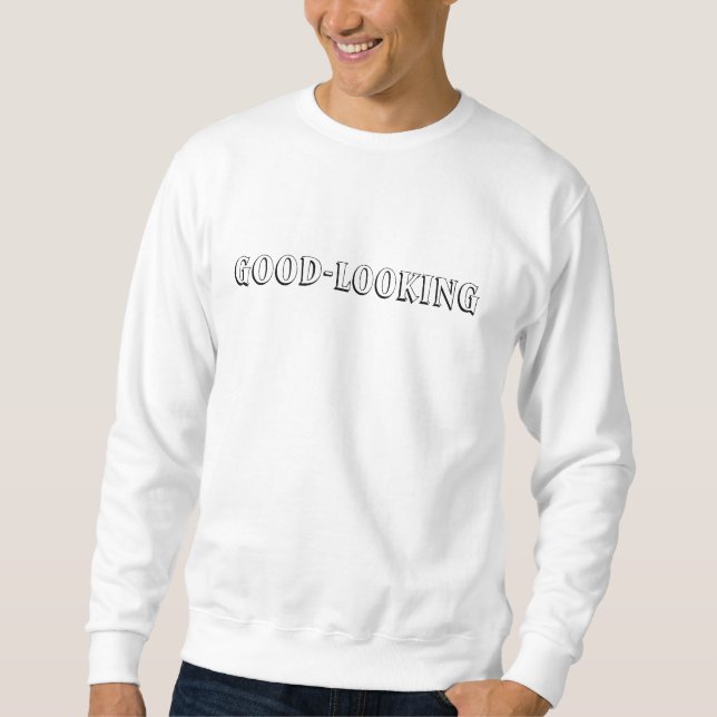 Moletom Lindo Impresso Masculino Básico Branco Elegante  (Frente)