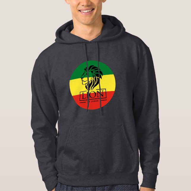 Moletom Lion of Judah - Lion Rasta reggae Hooded Hoodie - (Frente)