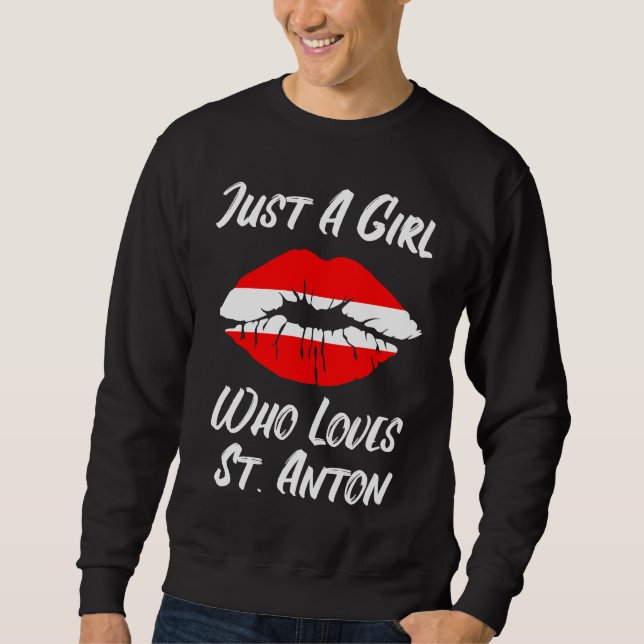 Moletom Lips Mouth Love Austria Flag St Anton (Frente)
