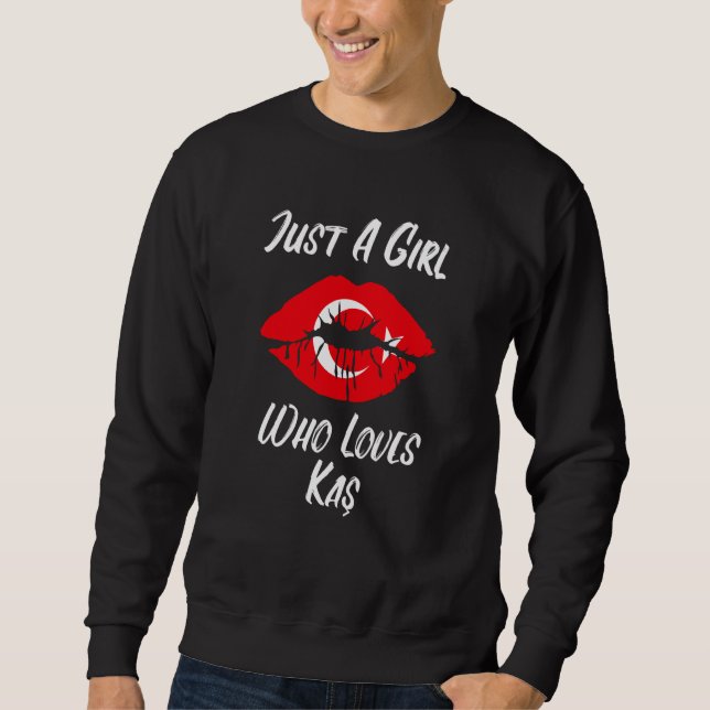 Moletom Lips Mouth Love Turkish Flag Kas (Frente)